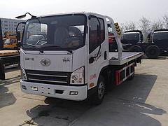 清障救援拖车，蓝牌一拖二平板拖车，楚胜清障车厂家
