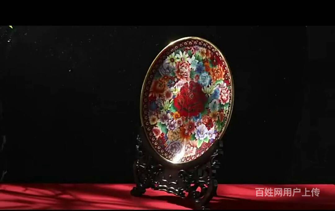 李佩卿大师新品《百花盛世》景泰蓝赏盘详情简介