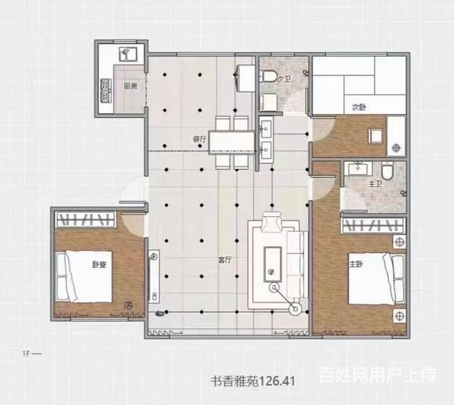 电梯洋房 一梯一户 直筒格局南北通透的图片