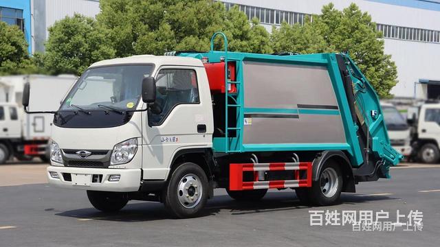 小型蓝牌5.5方后装压缩垃圾车 全国配送车到付款的图片