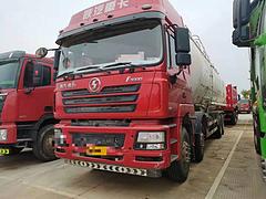 国五陕汽德龙前四后八水泥粉罐车375马力