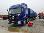 19年二手福田欧曼牵引车 带13米高低板花篮半挂车