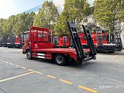 重汽豪曼潍柴动力平板车  小型重载型挖掘机拖车现车  包上蓝