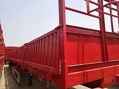 厂家出售全新13米侧翻半挂车  全车高强板设计