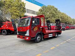 盘锦蓝牌拖板车 运输9吨挖机蓝牌平板车促销中