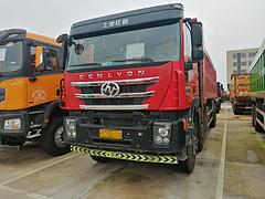 二手2年上汽红岩杰狮8米6后翻自卸车
