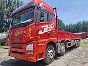 出售两台9.6米平板车 前四后八 二手解放平板车