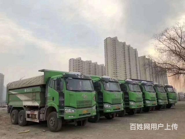 解放自卸后八轮环保车5.6米350马力低价出售的图片
