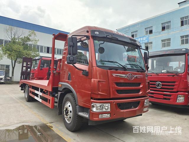 防城港黄牌拉150挖机平板拖车 厂家直销可分期的图片