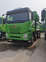 库存解放渣土车5.8米U型大箱375马力前四后八