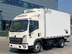 4米2重汽豪沃蓝牌冷藏车水果运输0首付购车