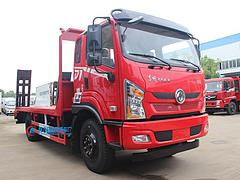 国六东风D1拖车  单桥4500轴距平板车 120挖掘机拖车