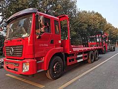 东风挖机拖板车 运输235、260挖机拖车厂家价更低
