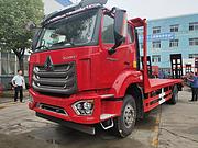 220马力重汽豪沃平板运输车 可拉80 90 150挖机