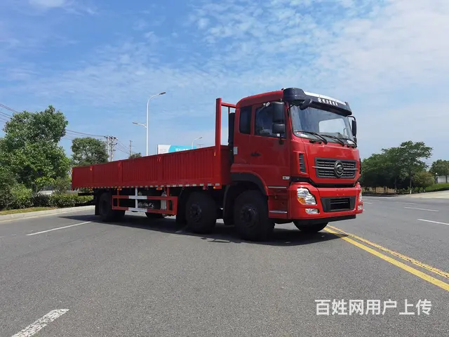 前四后四载货汽车 九米六前四后四平板载货车 哪里买价格便宜的图片