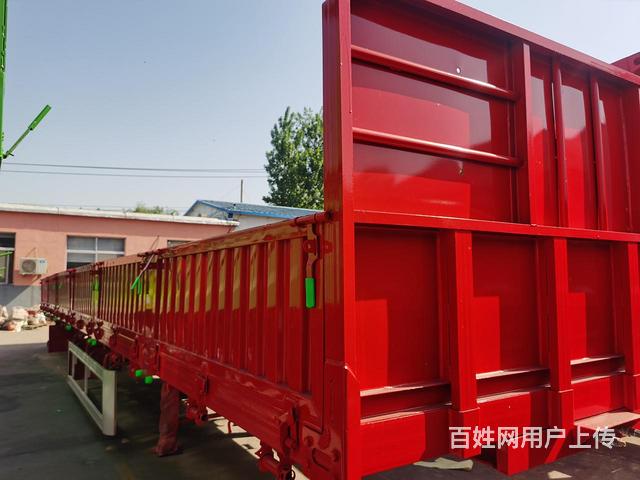朝阳定做拉钢材外翻立柱13米2.55宽自卸半挂车的图片