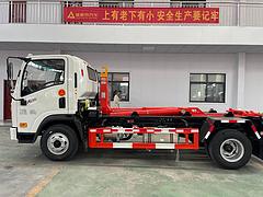 大运蓝牌钩臂车 8方车厢可卸式垃圾车包上户多少钱