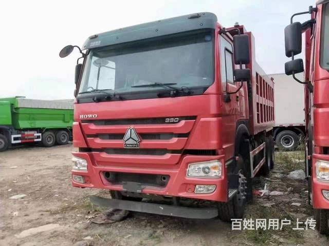 豪沃后八轮自卸车380马力五米六货箱国5