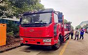 忻州　解放厂家直销平板拖车 拖15吨挖机勾机平板车