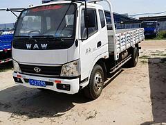 低价出售二手奥驰平板小货车 4.2米车厢 小蓝牌
