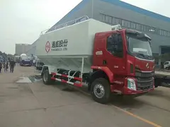 程力饲料车厂家大量出售几12方到66方散装饲料运输车，包上户