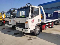 重汽豪沃国五蓝牌清障车  一拖二清障车生产厂家价格