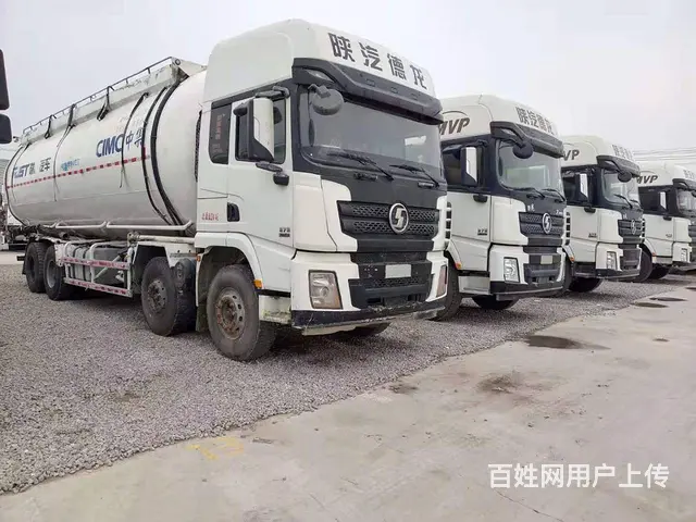 前四后八二手德龙48立方水泥罐车 375马力 国五的图片