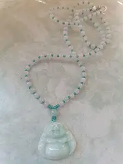 翡翠玉佛  玛瑙手持也可做车挂件