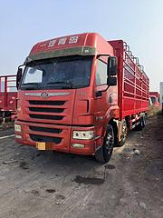一汽解放 途V 350前四后八高栏厢式货车 国5