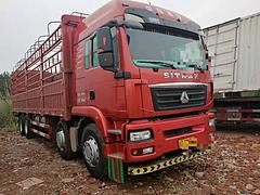 国五载货车340马力豪沃前四后八高栏