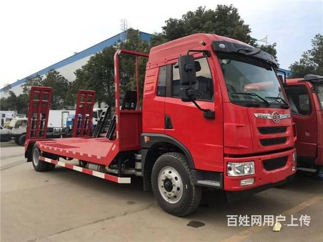 解放龙v单桥12吨/15吨挖机平板车 挖机拖车厂家