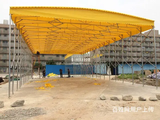 庆典活动雨棚推拉雨棚电动棚物流蓬移动蓬仓库蓬停车棚 - 图片 9