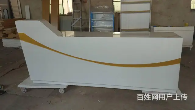 淄博定制展台、吧台、前台，商业烤漆展厅展架制作设计 - 图片 1