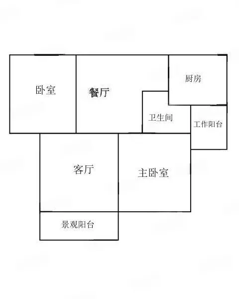 吾悦旁心海湾二室两厅精装修家具家电齐全 - 图片 9
