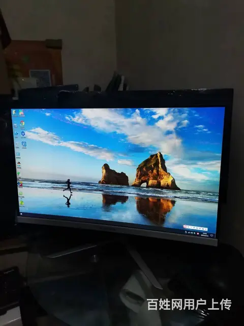 二台24寸高清IPS无边框微曲面电脑液晶显示器带H - 图片 1