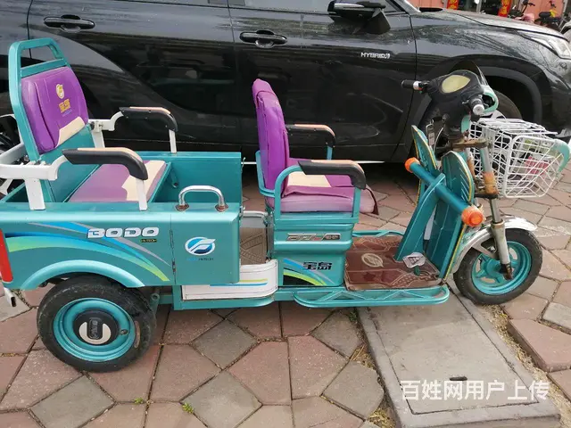 宝岛三轮车，九成新。电池相当不错，斗长八十，没擦没 - 图片 2