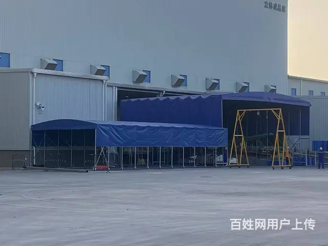 移动雨棚大型折叠帐篷推拉活动雨棚仓库棚工地棚 - 图片 2
