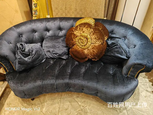 欧式布衣沙发2人位 - 图片 1