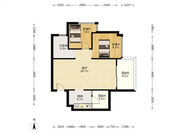 新鸿基御华园，毛坯两房，看房方便 - 图片 5