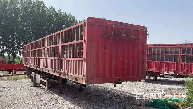 高价收购13米二手侧翻自卸半挂车，二手标车半挂车， - 图片 4