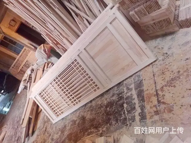 山西榫卯实木门花格木窗实木角花 - 图片 6