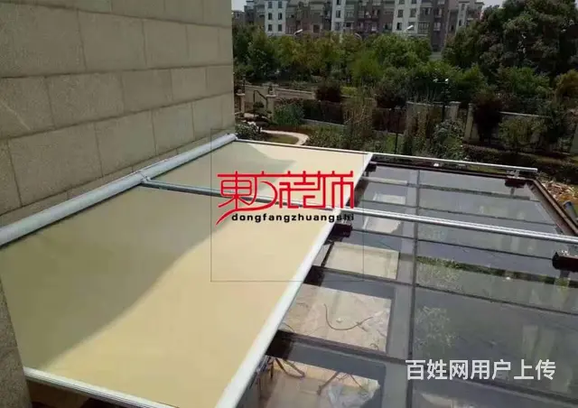 淄博遮阳帘阳光房电动窗帘天棚帘采光顶室内折叠遮阳帘 - 图片 12