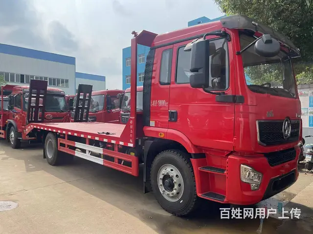 陕汽德龙单桥150挖机平板车 6米5挖机叉车拖板车 - 图片 5