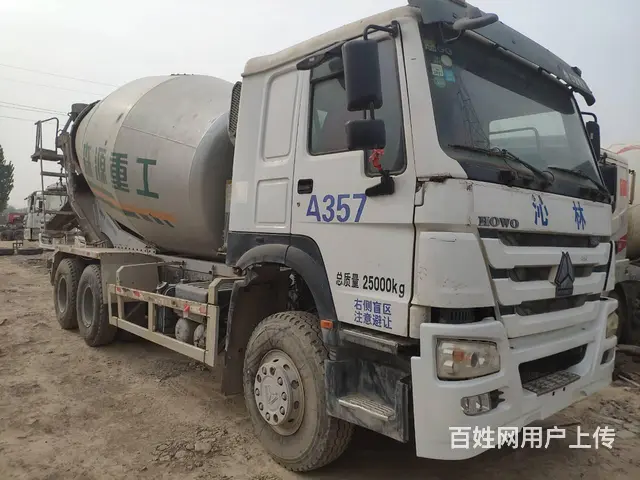 出售二手豪沃搅拌车 大14方 后八轮 国四森源上装 - 图片 1