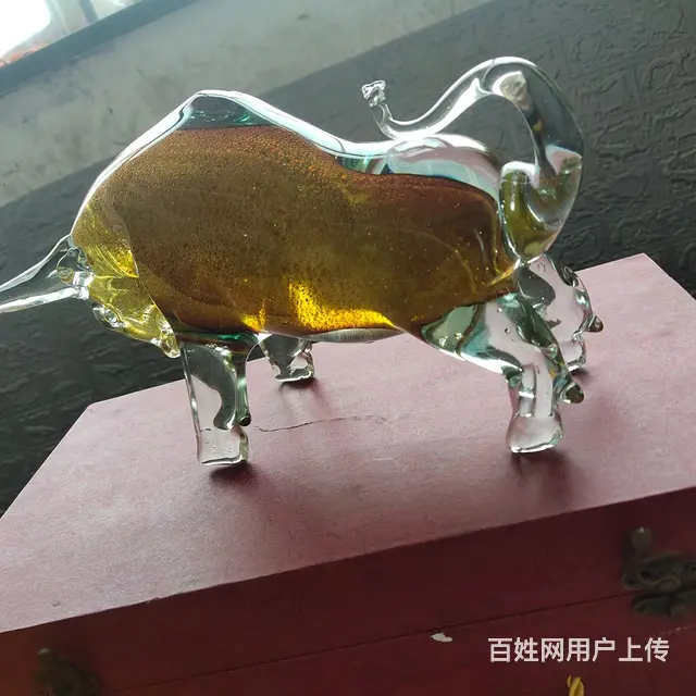 牛玻璃生肖工艺品大摆件 - 图片 2