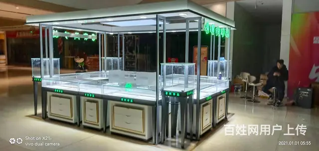 淄博前台、吧台定制、珠宝展柜银饰烤漆柜台制作设计 - 图片 1