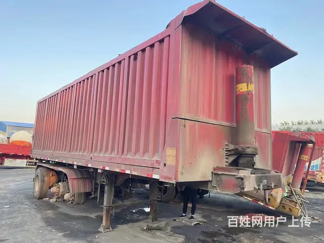 9米重型平板后翻 双立板 - 图片 1