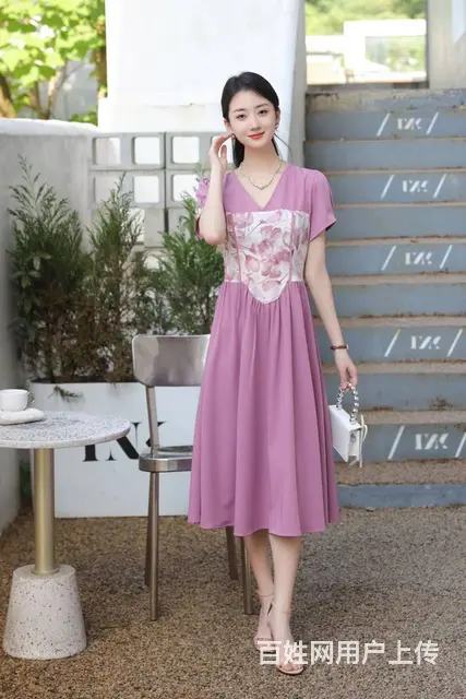 芭奴曼妃夏季醋酸连衣裙女装品牌折扣服装尾货 - 图片 1