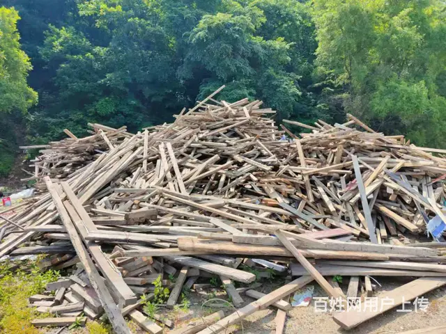望花木材模板道木劈柴雷子废旧木材回收 - 图片 3