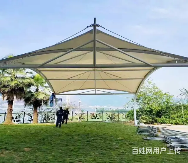 景观膜结构,景观膜结构雨棚定制搭建找越宏,厂家供应 - 图片 4